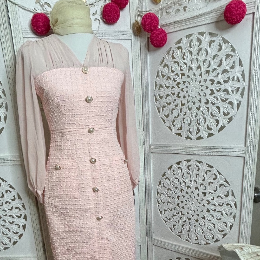 Lovely Light Pink Business Dress